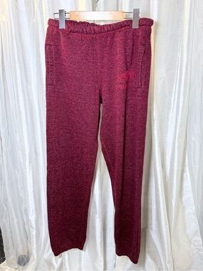 Roots Women's Burgundy Track Pants with Elastic Waist